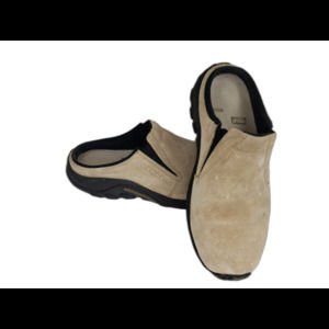 Merrell Women's Jungle Slide Taupe Suede Leather Mule Dual Density Shoes - US 8